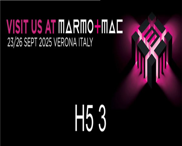 Щанд на Marmo+mac Stone на панаира H5 3, Верона, Италия, 23-26 септември 2025 г.