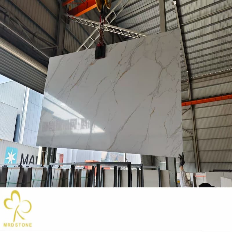 gold sintered stone slab